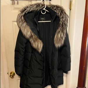 Kay Down Coat with a silver Fox Fur Signature MACKAGE Collar XL